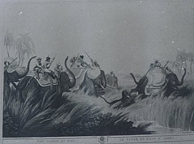 400x297 Kamat's Potpourri Hunting Scenes The Tiger Hunt - Tiger Hunt Painting