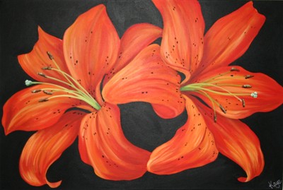 400x269 Tiger Lily Twins - Tiger Lily Painting