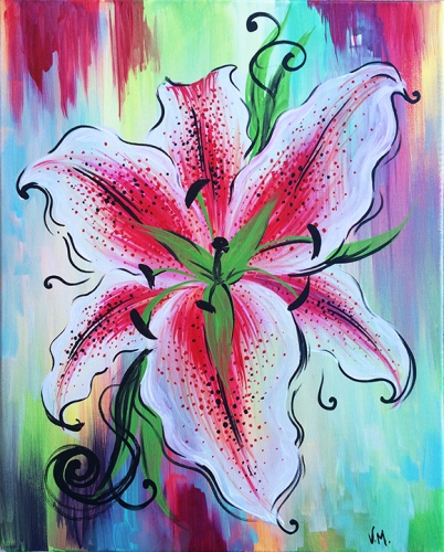 402x500 Pf Changs 062518 Paint Nite Event - Tiger Lily Painting