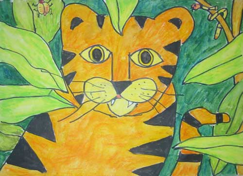 500x362 Rumriver Art Center - Tiger Painting For Kids