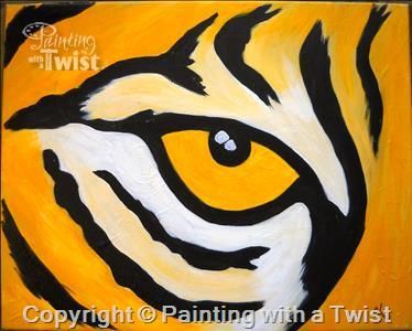 374x300 Tiger Eye 8142014 Paint Night Tigers, Eye - Tiger Painting For Kids