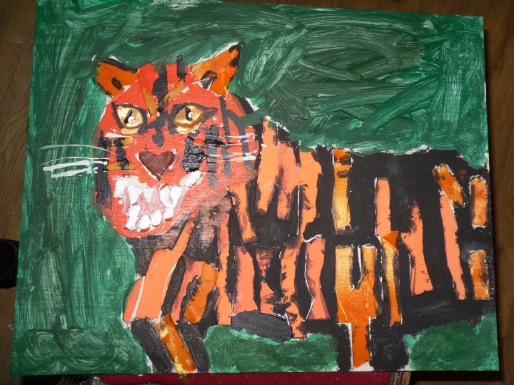 720x540 Amazing Finished Masterpieces 2 - Tiger Painting For Kids