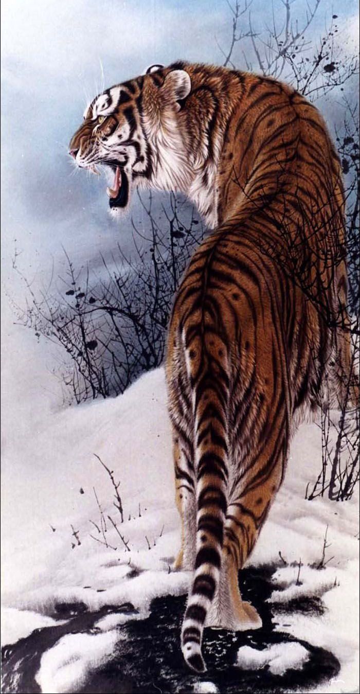 700x1349 Tiger Oil Painting,oil Paintings,sinoorigin - Tiger Painting Images