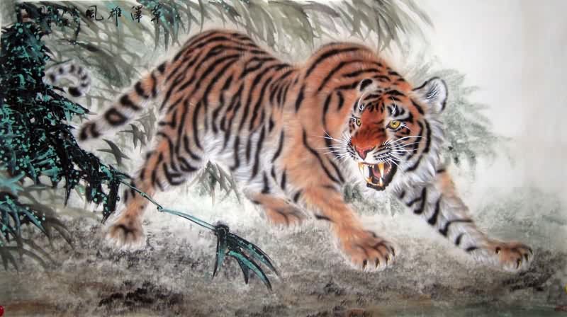 800x448 Chinese Tiger Painting 0 4514004, 97cm X X - Tiger Painting Images