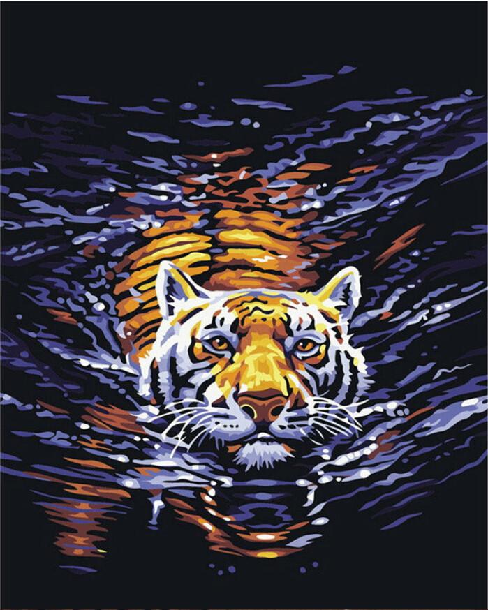 699x874 Tiger Diy Acrylic Painting Canvas Youtinystore - Tiger Painting On Canvas