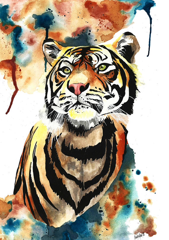 Tiger Painting Watercolor at PaintingValley.com | Explore collection of ...