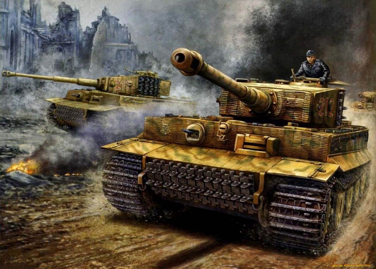 1284x917 Image Tanks Tiger Painting Art Army - Tiger Tank Painting