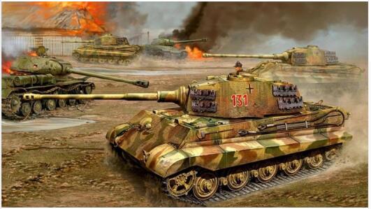 531x299 War Art Cannon Armies Canvas Poster Wall Decoration Painting Art - Tiger Tank Painting