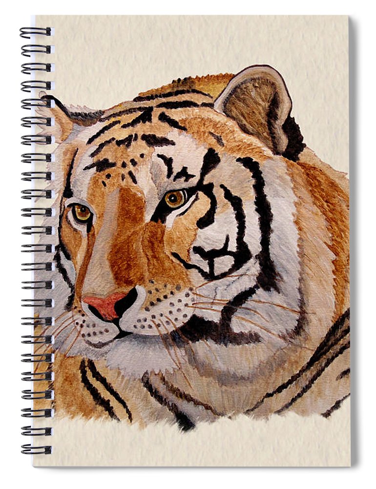770x1000 Bengal Tiger Watercolor Spiral Notebook For Sale By Angeles M Pomata - Tiger Watercolor Painting