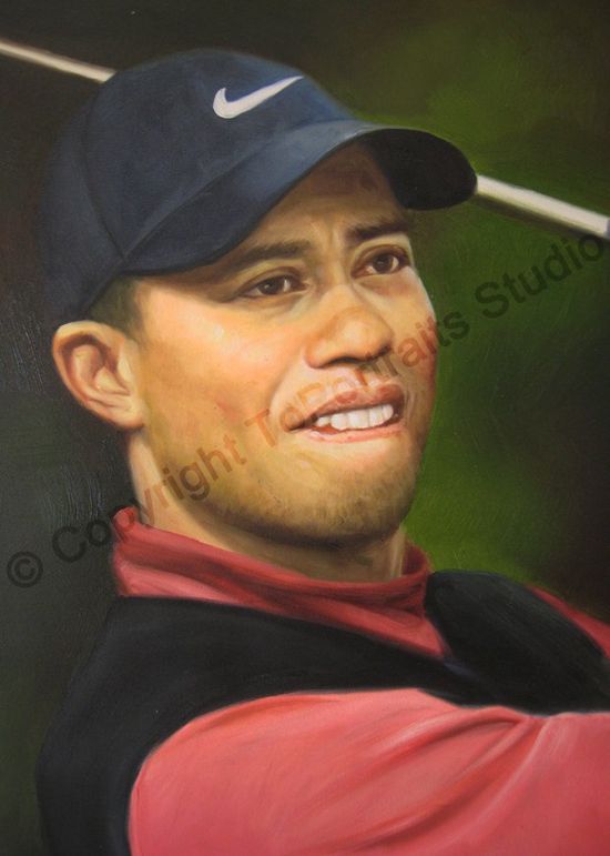 550x771 Tiger Woods - Tiger Woods Painting