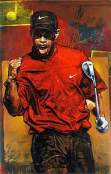 357x559 Tiger Woods - Tiger Woods Painting