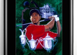 260x185 Tiger Woods Painting Titled The Master - Tiger Woods Painting