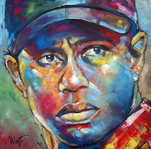 512x508 Tiger Woods By Martin 2017 Painting Artsper (208936) - Tiger Woods Painting