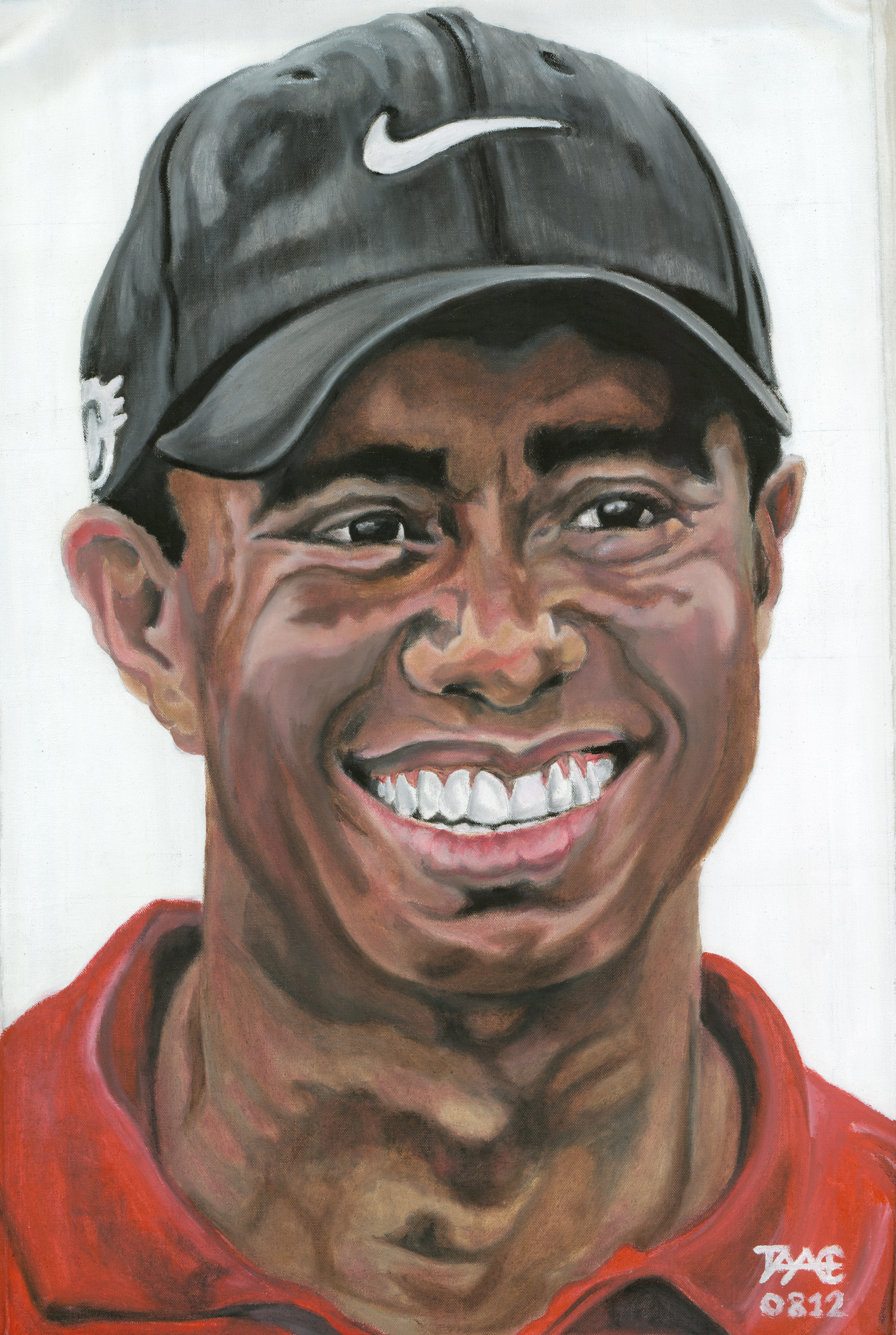 6033x8989 Tiger Woods Full Size Scan Of The Oil Painting - Tiger Woods Painting