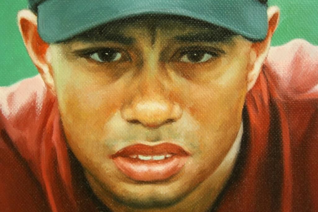 1024x683 Lot Detail - Tiger Woods Painting
