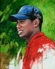 180x226 Sports Collectibles - Tiger Woods Painting