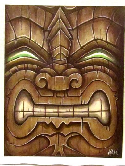 405x540 Mike Nemo Mendez Original Tiki Painting - Tiki Painting