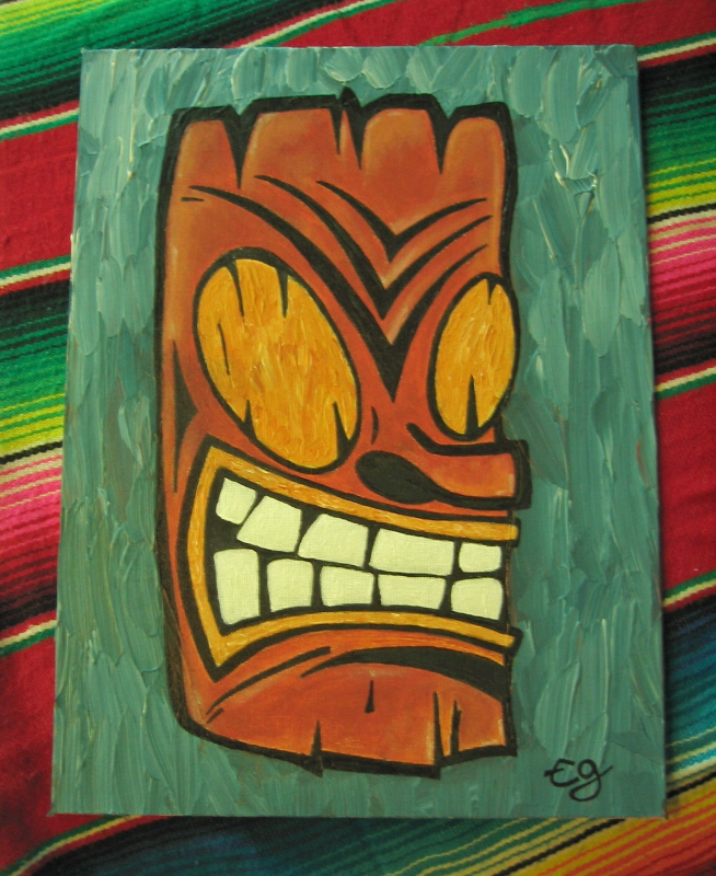 654x800 Tiki Painting By Ratfink305 - Tiki Painting