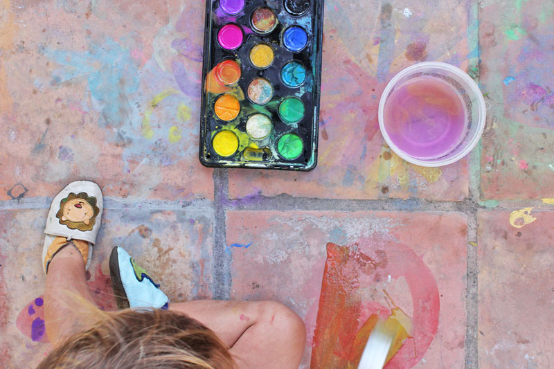 800x533 Easy Art Ideas For Kids Watercolor On Tile - Tile Painting Art