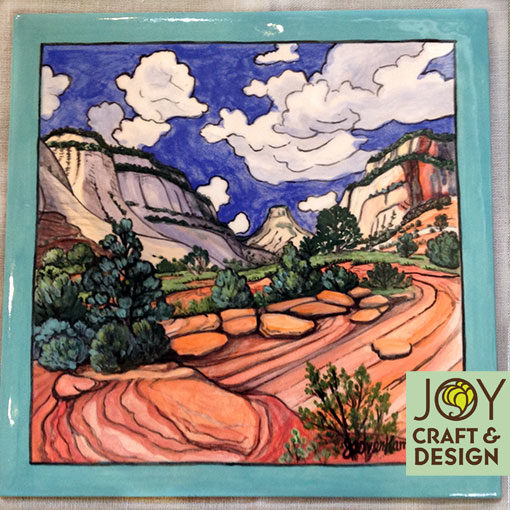 510x510 Hand Painted Tiles Joy Craft And Design - Tile Painting Art