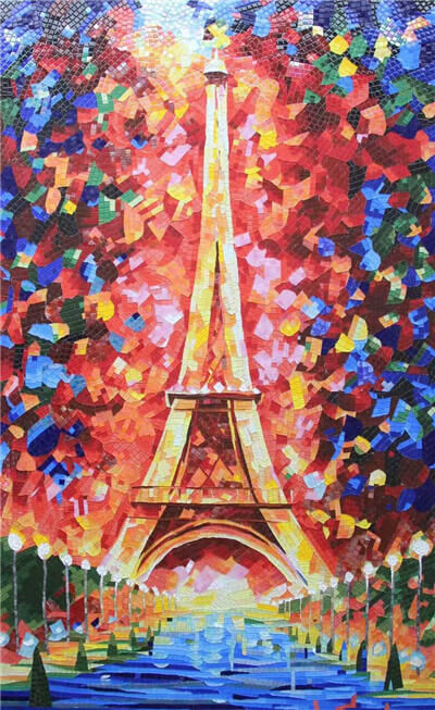 400x653 Mosaic Painting Pairs Mosaic Tile - Tile Painting Art