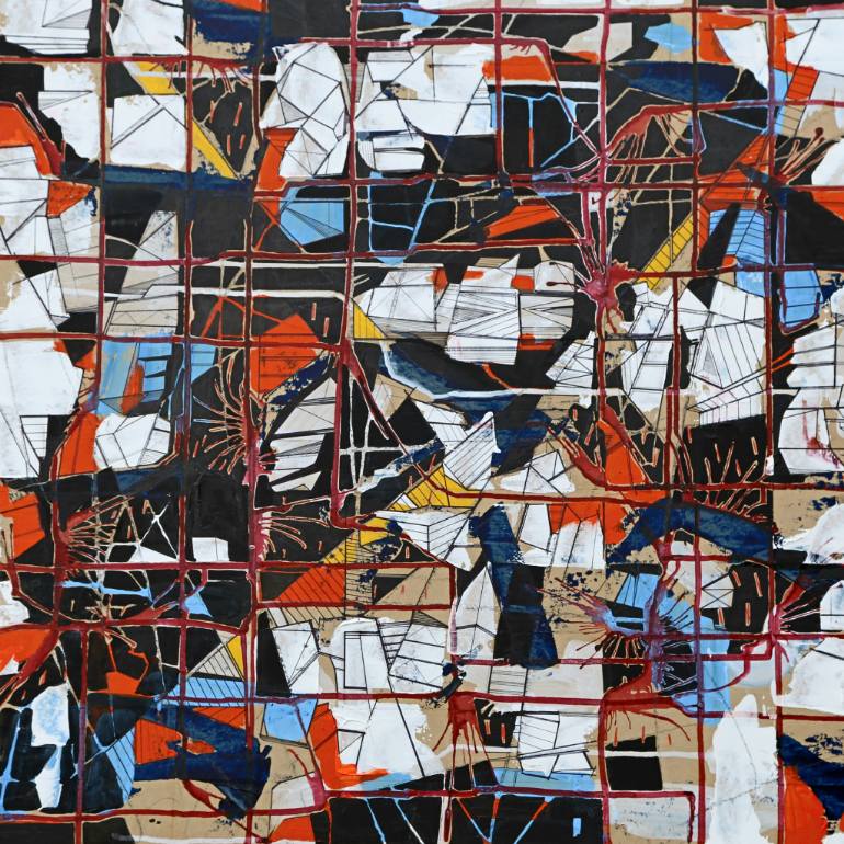 770x770 Saatchi Art Tilted Assembly Painting By Francis Walker - Tilted Painting