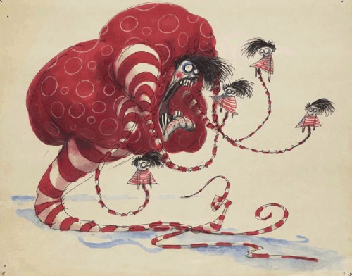 500x392 Struggling To See Tim Burton - Tim Burton Painting