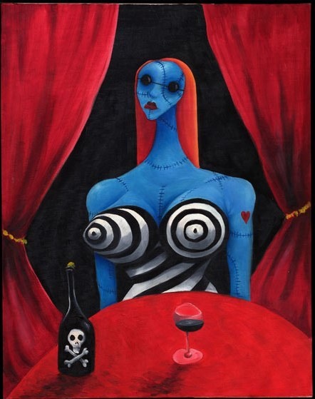 442x559 Tim Burton Exhibit - Tim Burton Painting