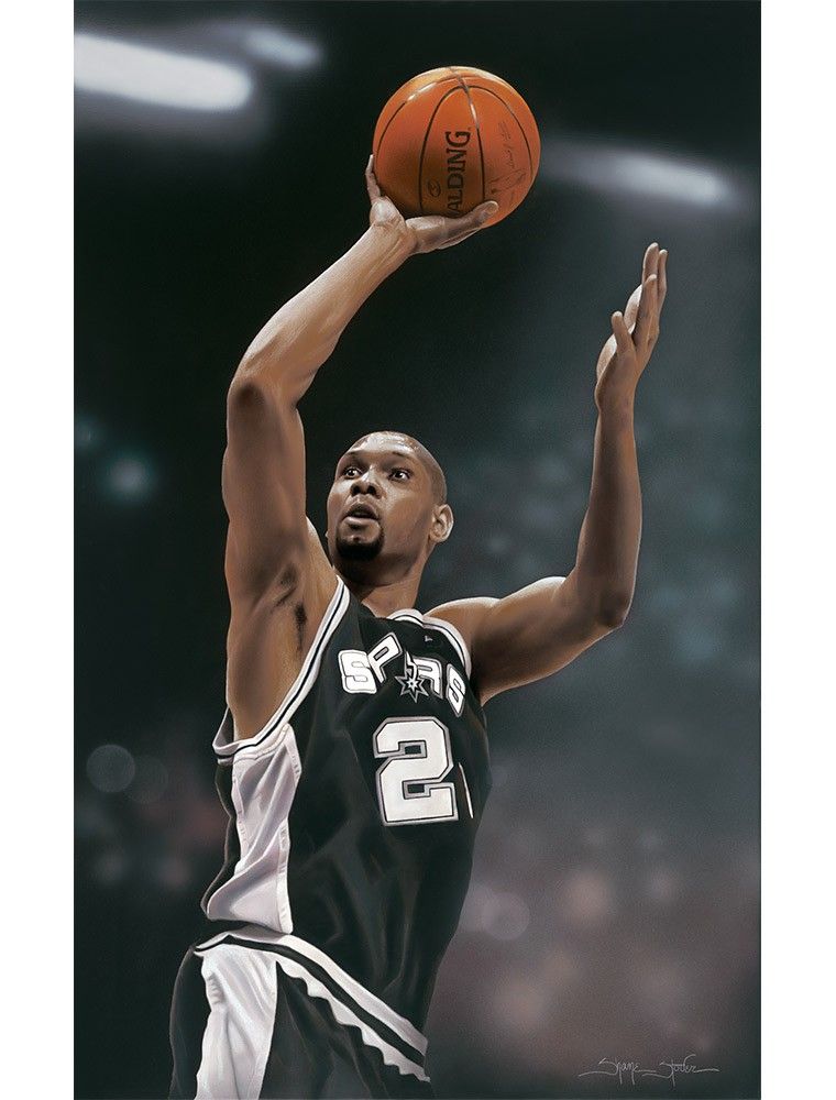 760x1000 Tim Duncan By Shane Stover, An Original Acrylic Painting On Canvas - Tim Duncan Painting