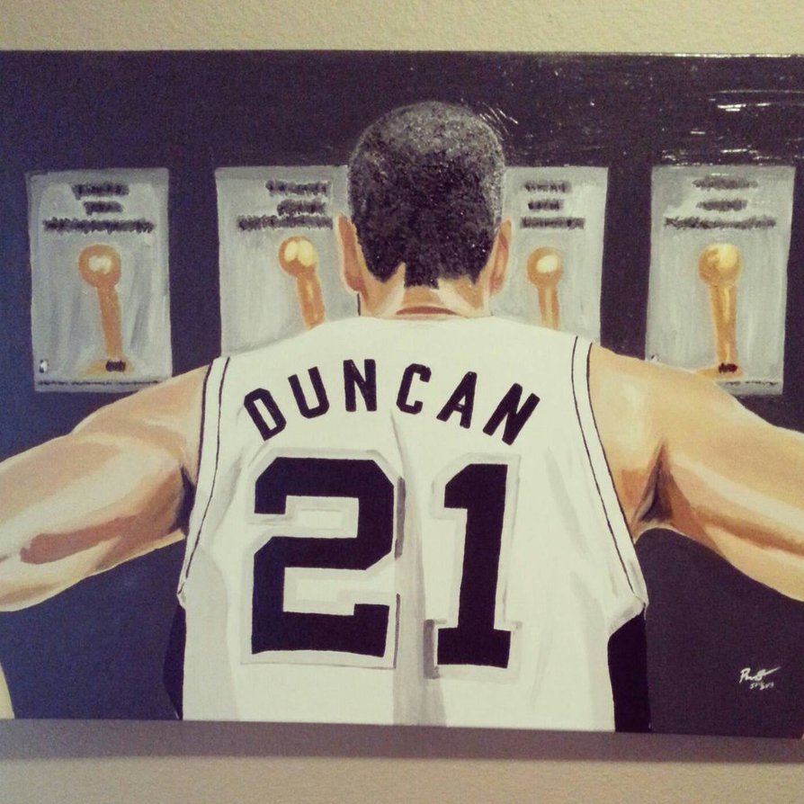 894x894 Tim Duncan Oil Painting Canvas By Breathingfirewd - Tim Duncan Painting