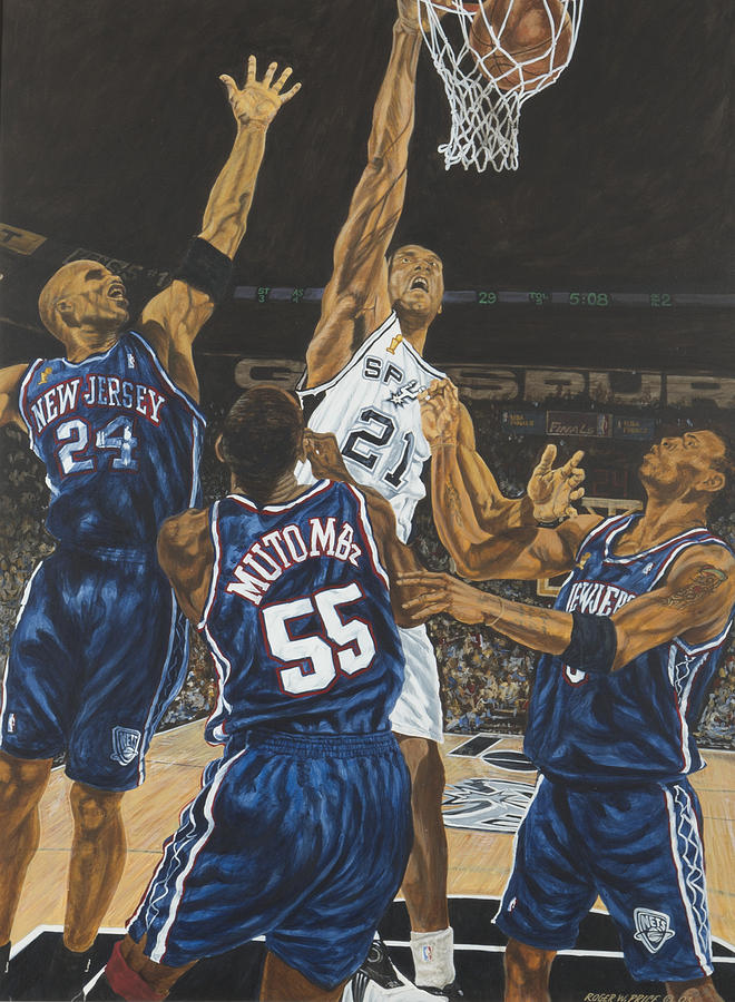 660x900 Tim Duncan Painting By Roger W Price - Tim Duncan Painting