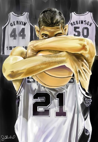 400x582 Tim Duncan And The San Antonio Spurs Spurs Art San - Tim Duncan Painting