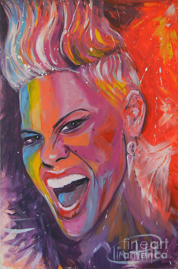 596x900 Pink Painting By Tim Patch - Tim Patch Painting