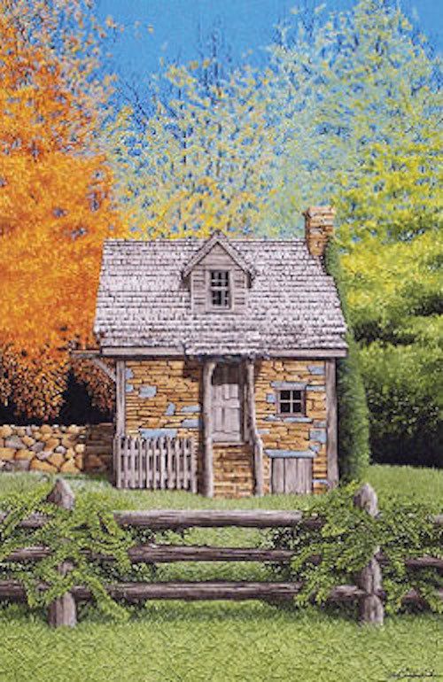 500x770 Bob Timberlake Limited Edition Titled Autumn Retreat Signed - Timberlake Painting