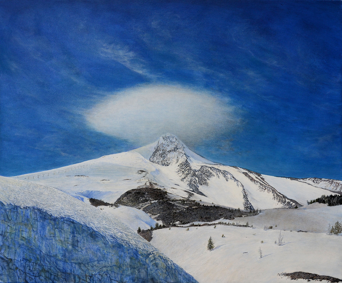 1200x993 Painting Timberline,mt. Hood (Original Art By Decicco Studio) - Timberline Painting
