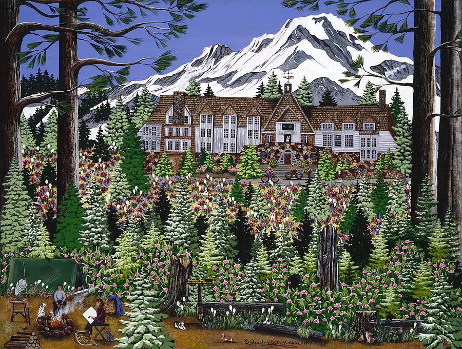 900x681 Spring Time Timberline Painting By Jennifer Lake - Timberline Painting