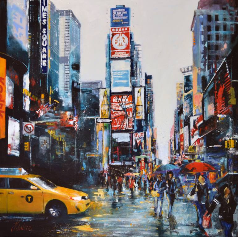 Times Square Painting at PaintingValley.com | Explore collection of ...