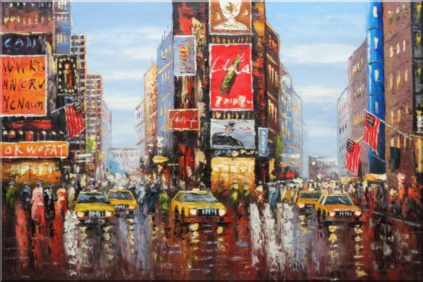 612x408 Times Square Of New York City Oil Painting Cityscape America - Times Square Painting