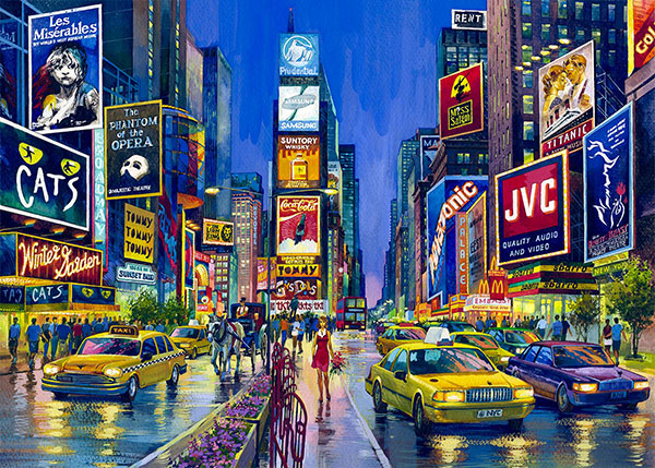 600x429 Times Square New York Art - Times Square Painting