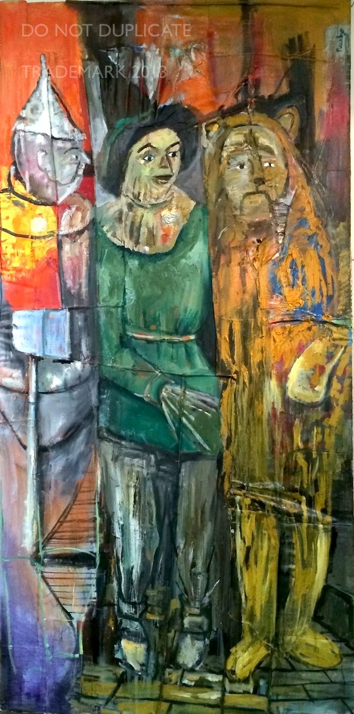 700x1411 Lion, Scarecrow Amp Tin Man. Design. Tin Man, Oil - Tin Man Painting