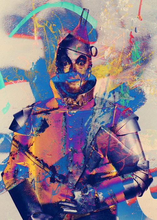500x700 Rubber Tin Man Greeting Card For Sale By The Artist Project - Tin Man Painting
