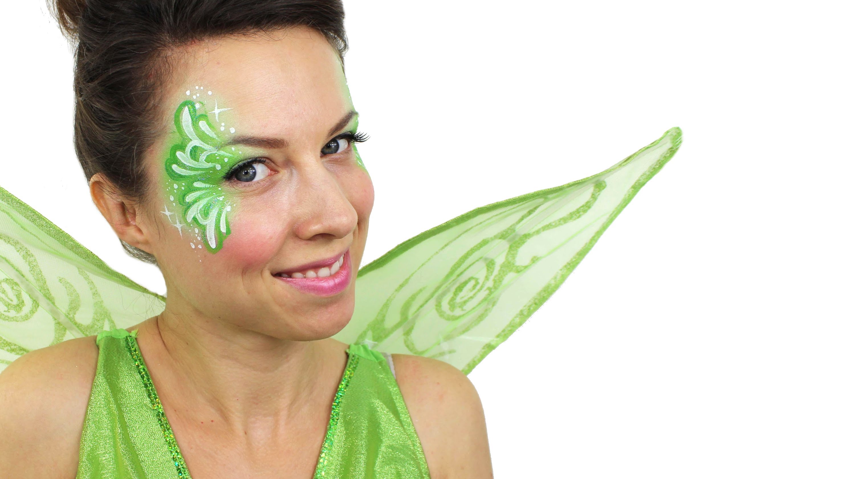 3000x1683 Tinkerbell Makeup Tutorial - Tinkerbell Face Painting