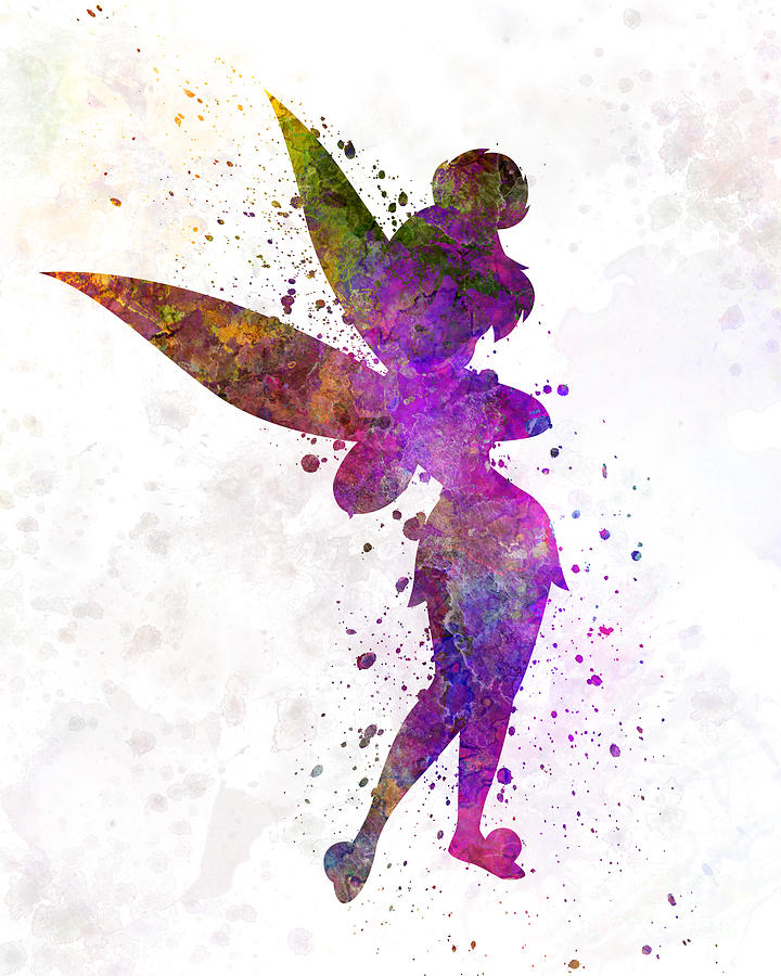 720x900 Tinkerbell In Watercolor Painting By Pablo Romero - Tinkerbell Painting