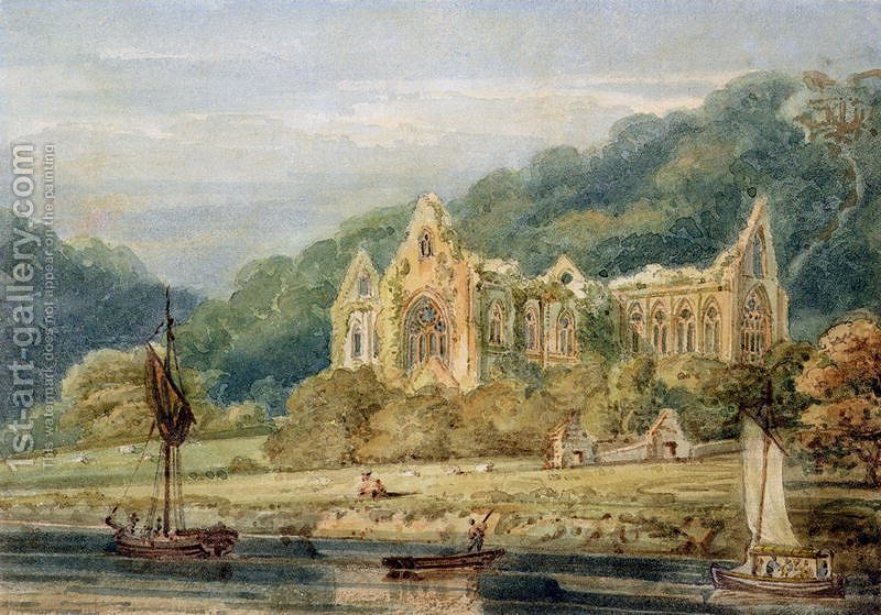 800x559 Tintern Abbey Thomas Girtin Reproduction 1st Art Gallery - Tintern Abbey Painting