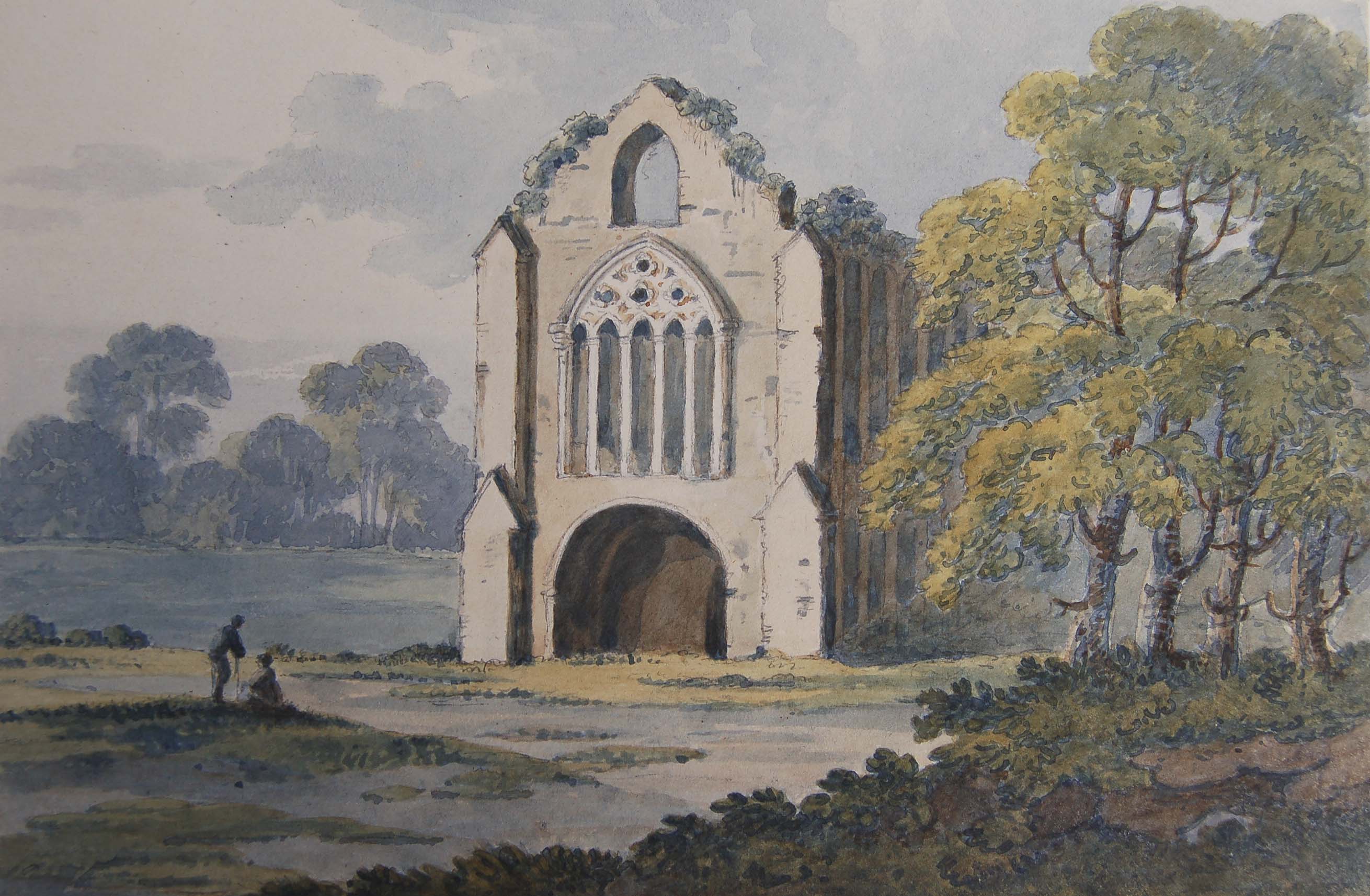 2620x1714 Tintern Abbey On The River Wye, Monmouthshire Artware Fine Art - Tintern Abbey Painting