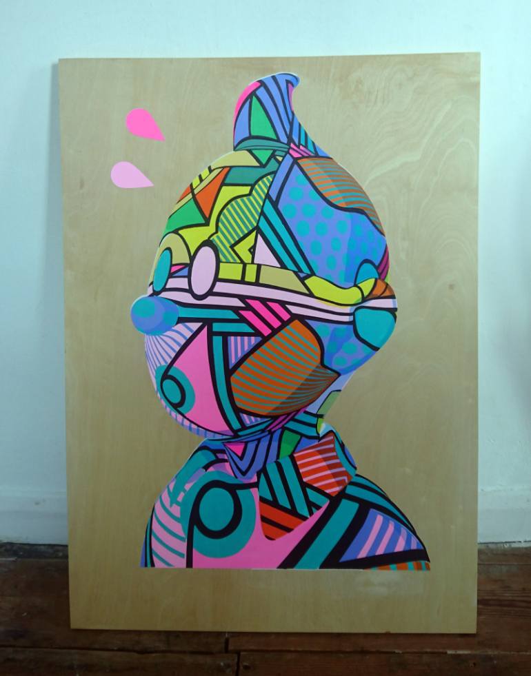 770x981 Saatchi Art Memphis Tintin Painting By Rich Levine - Tintin Painting