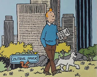 340x270 Tintin Painting Art Etsy - Tintin Painting