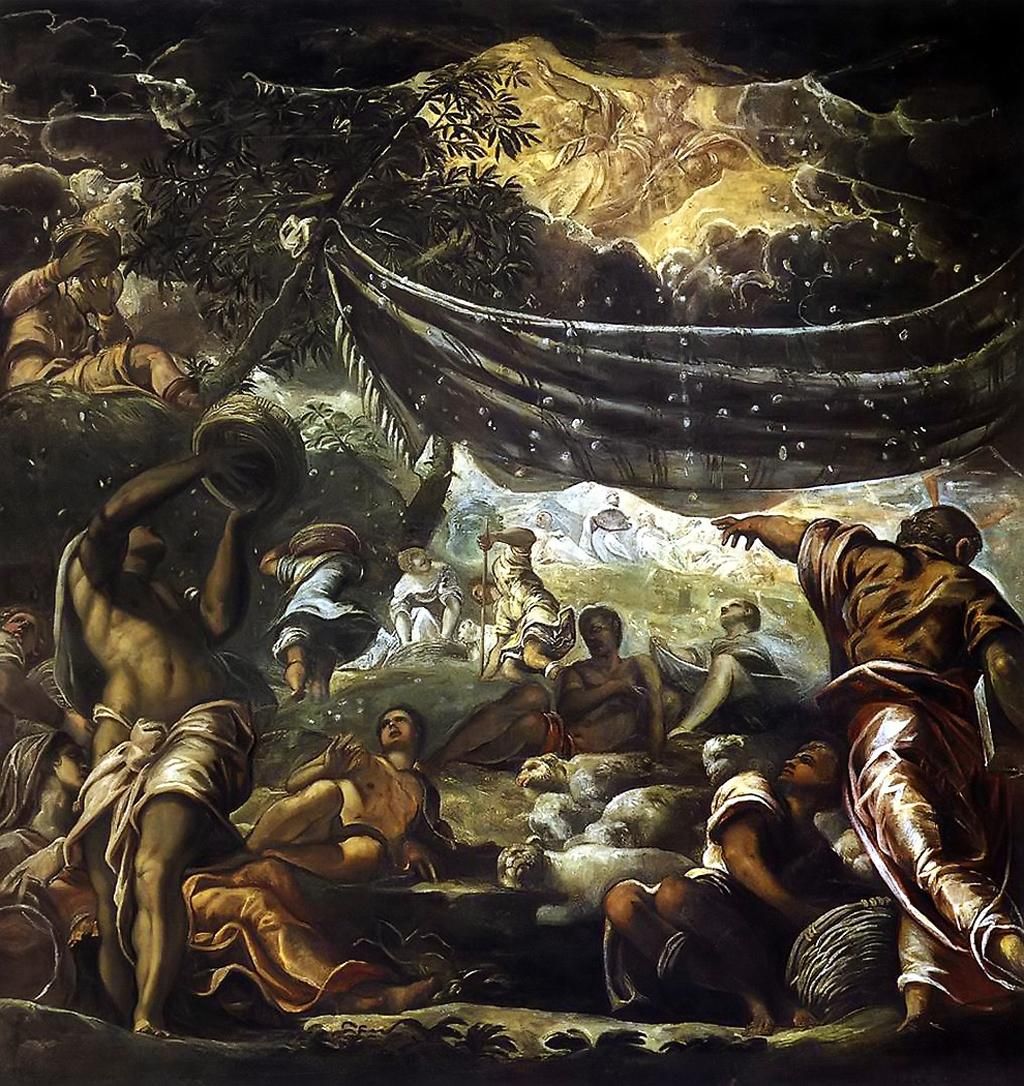 1024x1086 The Miracle Of The Manna Jacopo Robusti (Tintoretto) Old - Tintoretto Painting