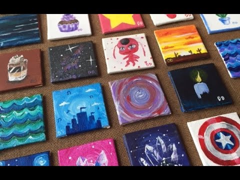 480x360 Painting On 22 Tiny Canvases! - Tiny Painting