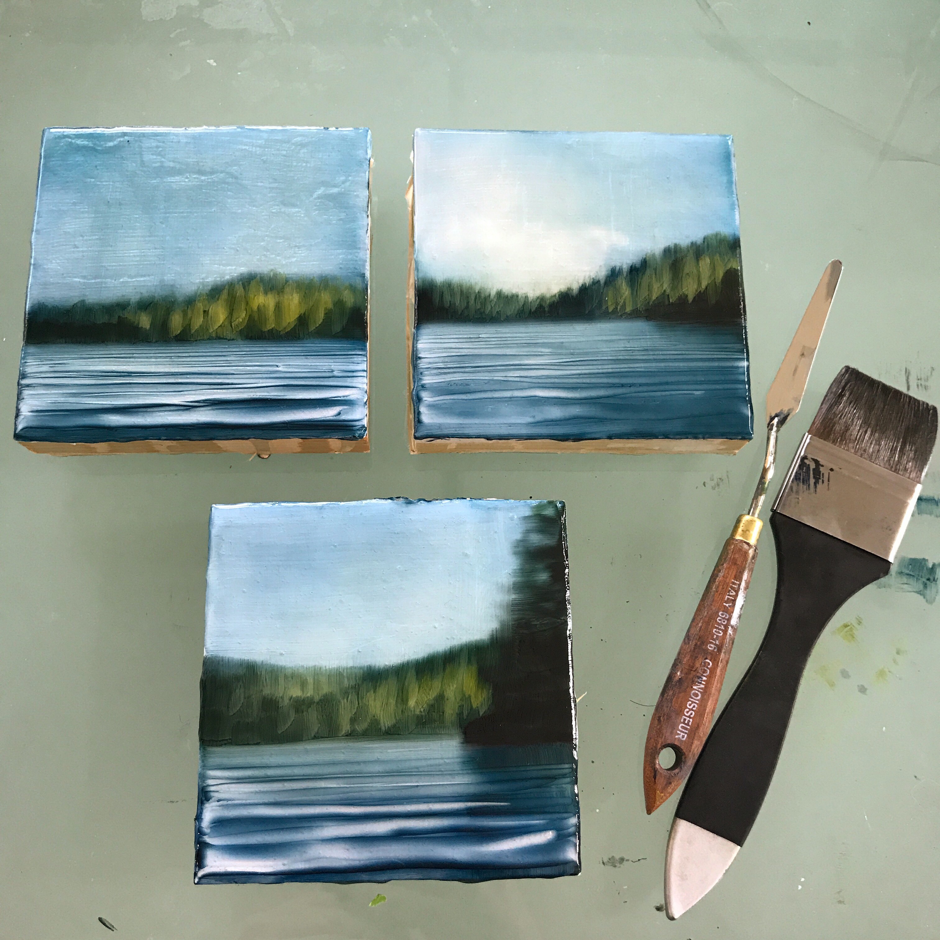 3024x3024 Three Tiny Paintings Brian Sostrom - Tiny Painting